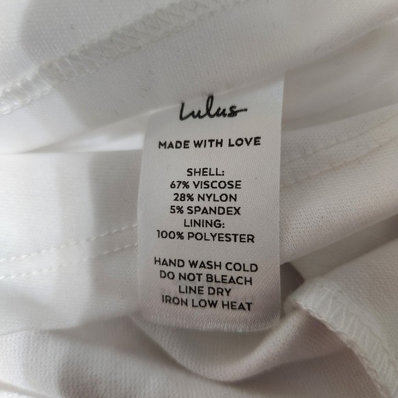 Lulus Women Strictly Romance Satin Asymmetrical Tiered Midi Dress White  L - Picture 8 of 10